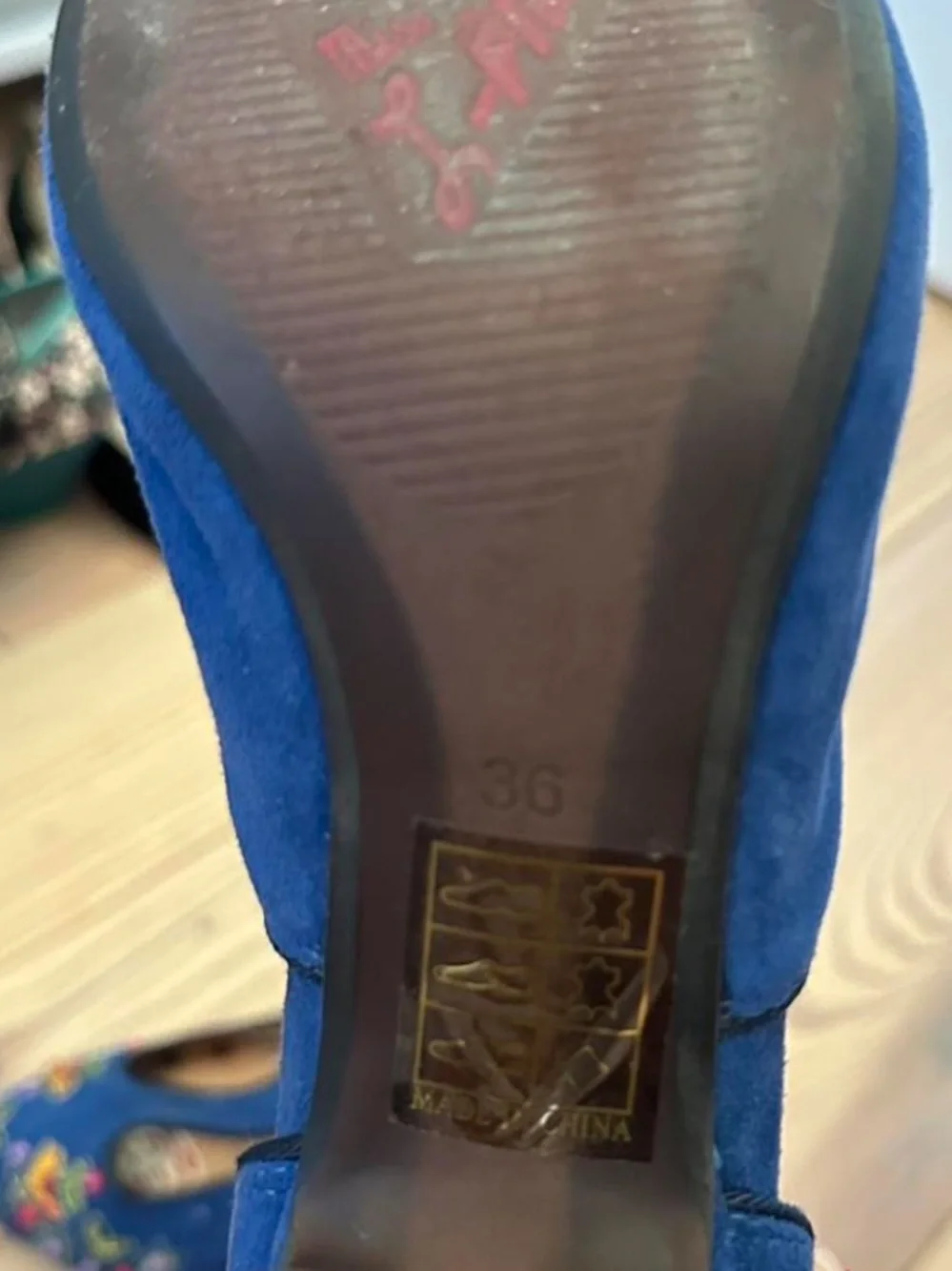 Miss L Fire blue Mary Janes - Picture 4 of 5